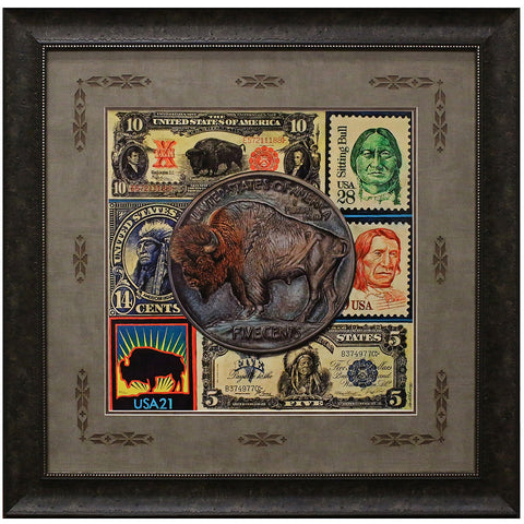 Bisontennial Matted and Framed Limited Edition Lithograph