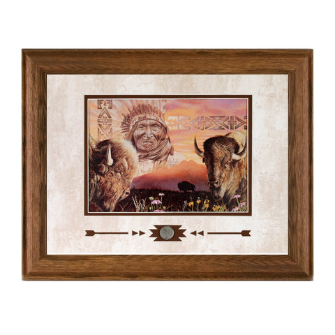 Framed Keeper Of The Plains Showcase Print