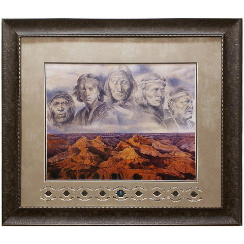 Framed and Matted Grandfather Earth Giclee Paper Print