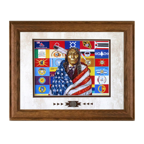 Framed Flags of our Fathers Showcase Print