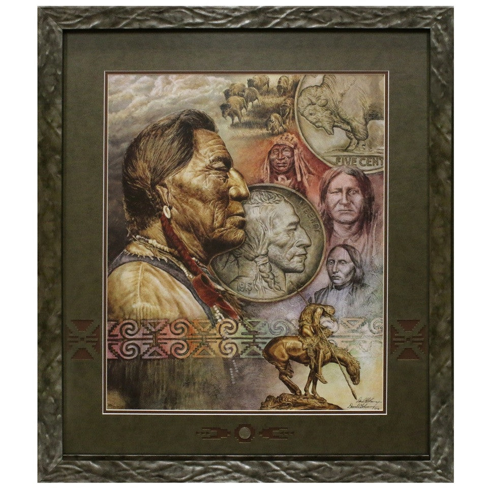 Five Cent Peace Matted and Framed Limited Edition Lithograph