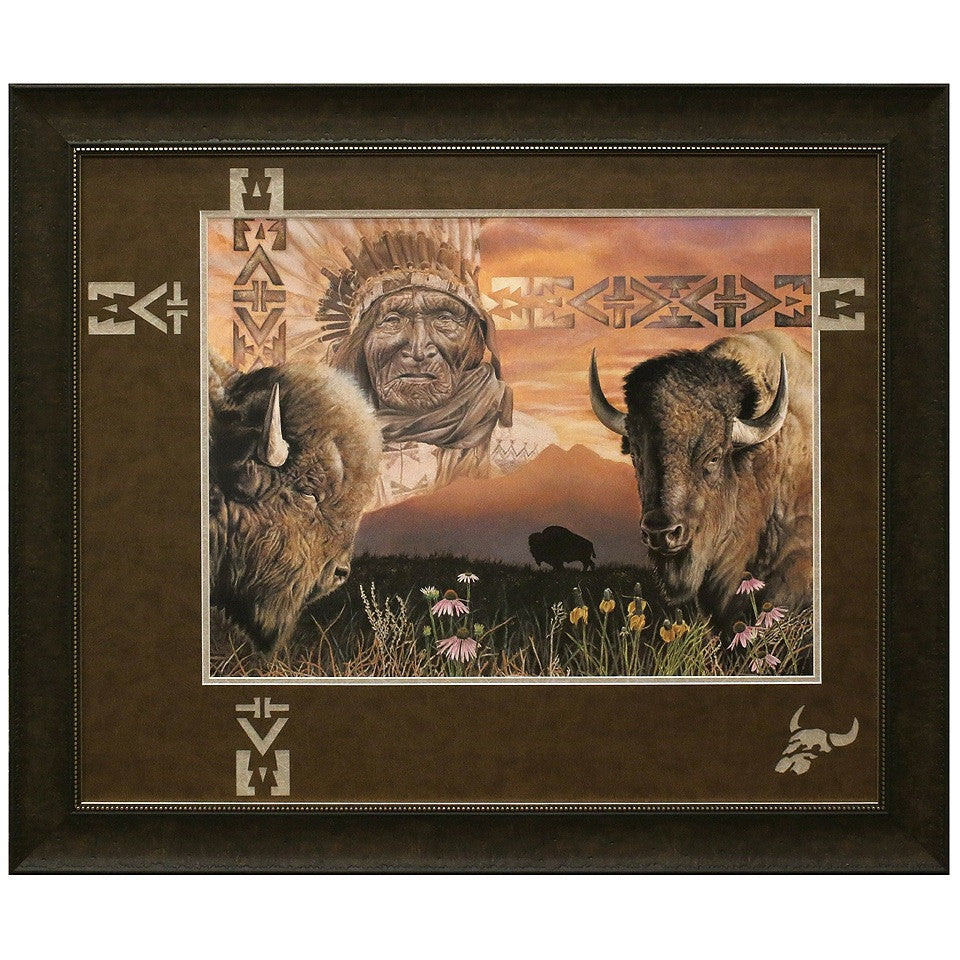 Framed and Matted Keeper of the Plains Artist Proof