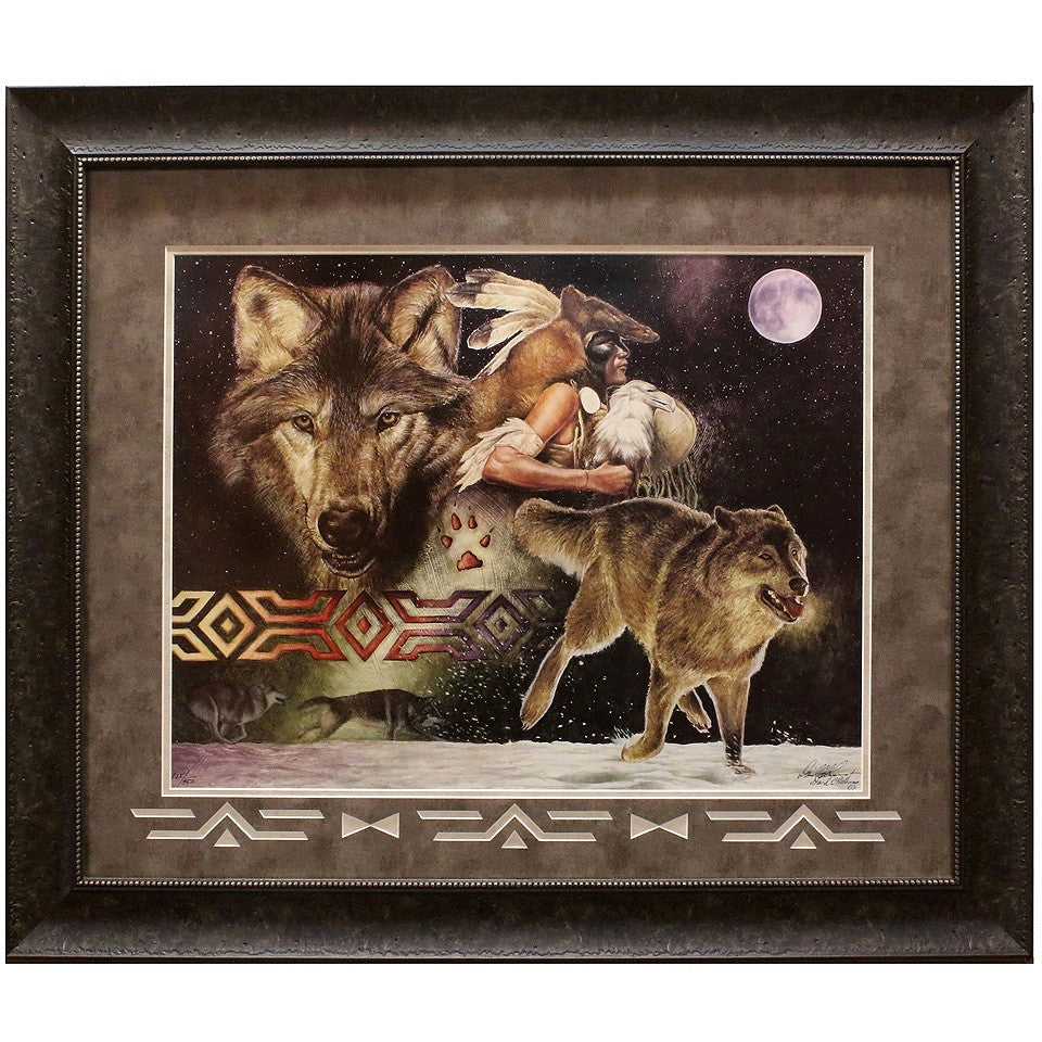 Arapaho Moon Framed and Matted Limited Edition Lithograph